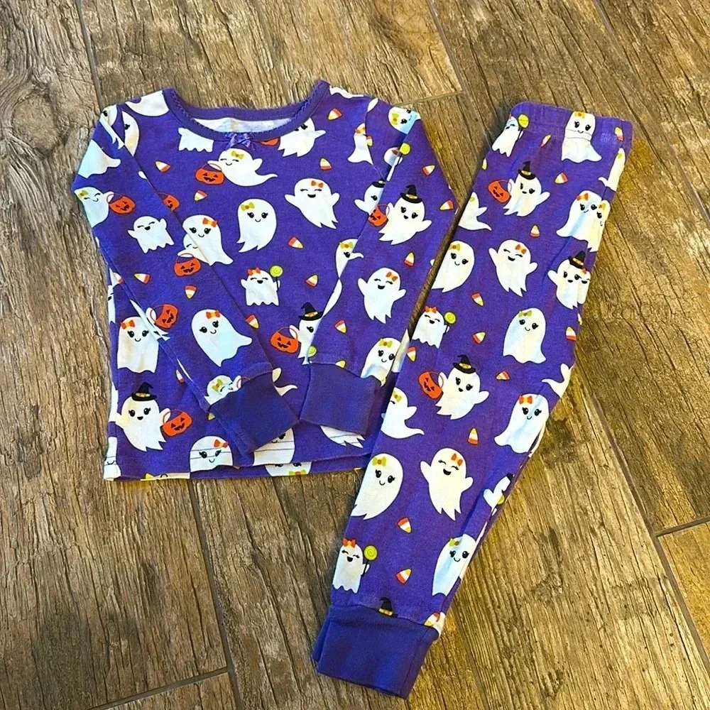 Gymboree Halloween purple Pajama Set girls 18-24 months